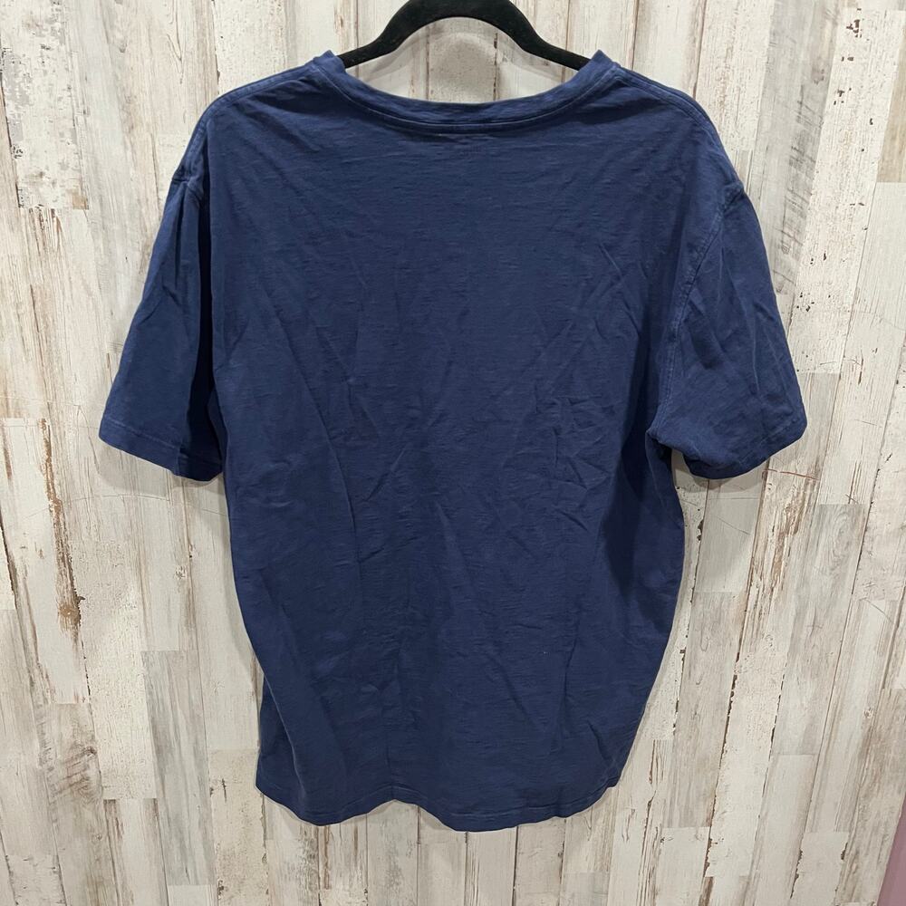 American Giant Navy VNeck Slub Cotton Premium Tee Tshirt Mens Large USA Made - Picture 5 of 7